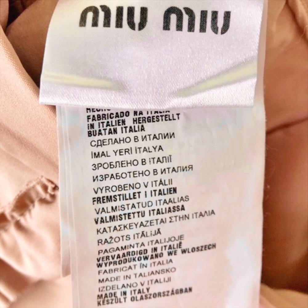Miu Miu Blush Pink Ruffled Pencil Skirt With Slit - Picture 6 of 7